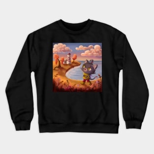 Kitten traveler Crewneck Sweatshirt